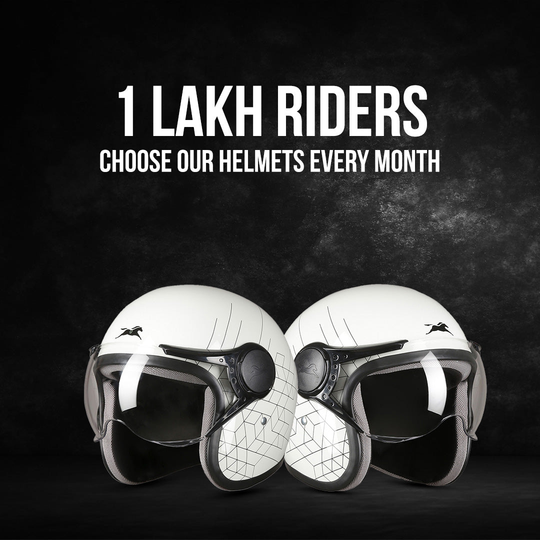 TVS Cruisetown Open Face Helmet – Stylish & Safe Helmet for Riders | ISI & DOT Certified | Premium Protection for Men & Women | Comfortable, Durable & Lightweight Design with Visor